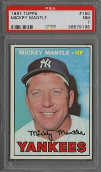 1967 Topps #150 Mickey Mantle – PSA NM 7